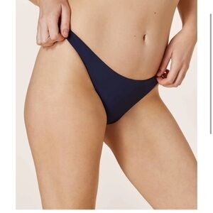 Andie swim Navy The Cheeky Bikini Bottom  NWT